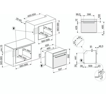 Four encastrable 							SMEG				SFP6401TB