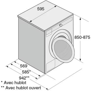 Lave linge hublot 							ASKO				W6098X.W/3