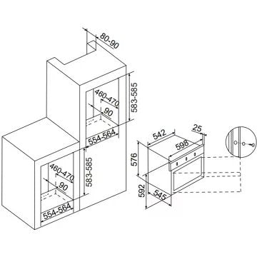 Four encastrable 							AIRLUX				AFSCW21WHN