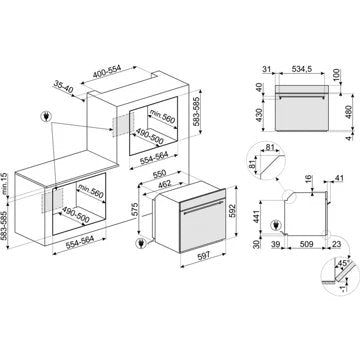 Four encastrable  fonction vapeur							SMEG				SO6302S3PX