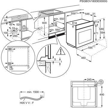 Four encastrable 							ELECTROLUX				EOC9P31WX SteamCrisp Reconditionné