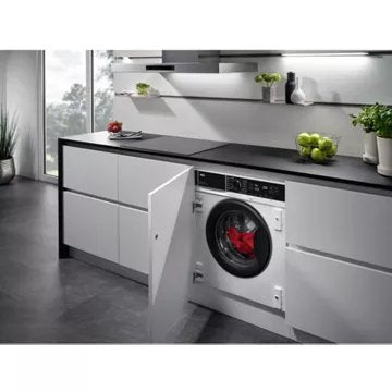 Lave linge séchant hublot  encastrable 							AEG				LWG88416BI