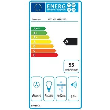 Hotte encastrable 							ELECTROLUX				LFG716X Périmétrale H2H