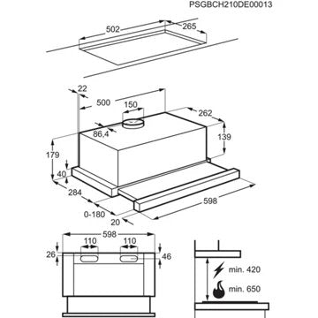 Hotte tiroir							ELECTROLUX				LFP326S LED