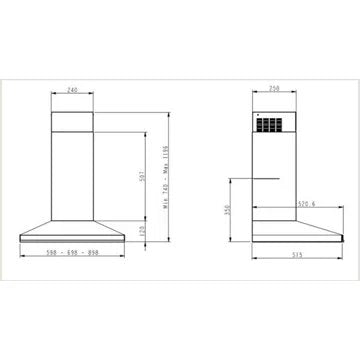 Hotte décorative murale							DE DIETRICH				DHP2962BX AutoBoost