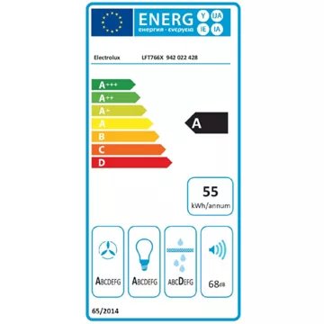 Hotte décorative murale							ELECTROLUX				LFT766X Breeze H2H