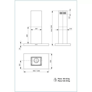 Hotte décorative murale							FALMEC				PLANE 1430 NRS