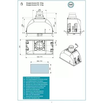 Hotte encastrable 							FALMEC				GRUPPO3331