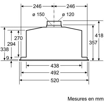 Hotte encastrable 							NEFF				D55MH56N0