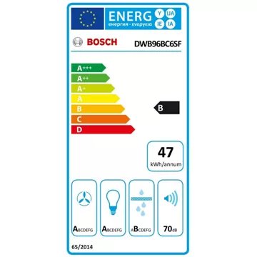 Hotte décorative murale							BOSCH				DWB96BC6SF Serenity Serie 2