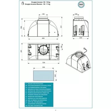 Hotte encastrable 							FALMEC				GRUPEVO3131