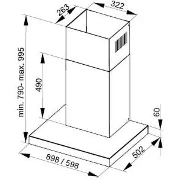 Hotte décorative murale							DE DIETRICH				DHB4684B MotionControl