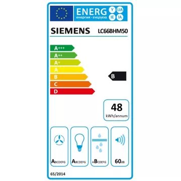 Hotte décorative murale							SIEMENS				LC66BHM50