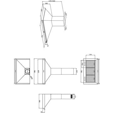 Hotte décorative murale							STOVES				HOTPYR90NOIR