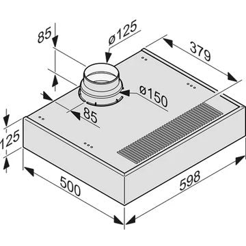 Hotte casquette							MIELE				DA1260IN