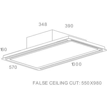 Hotte plafond							ELICA				HILIGHT-X H16 WH/A/100