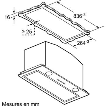 Hotte encastrable 							NEFF				D58ML66N1