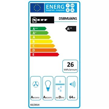 Hotte encastrable 							NEFF				D58ML66N1