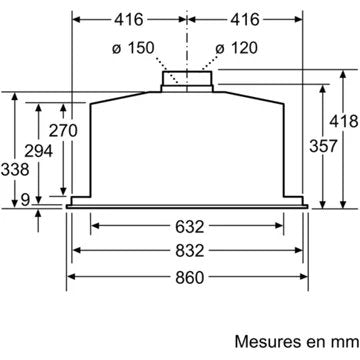 Hotte encastrable 							NEFF				D58ML66N1