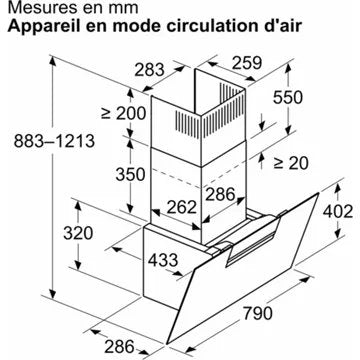 Hotte décorative murale inclinée							NEFF				D85IFN1S0