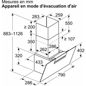 Hotte décorative murale inclinée							NEFF				D85IFN1S0