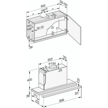 Hotte encastrable 							MIELE				DAS 4920