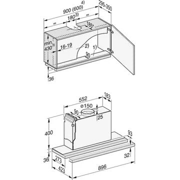 Hotte encastrable 							MIELE				DAS 4920