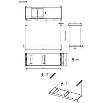 Hotte décorative îlot							FALMEC				LIGHT2720