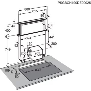 Hotte plan de travail							AEG				DDE5960B   ascenseur