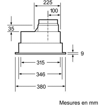 Hotte encastrable 							BOSCH				DHL555BL SERIE 4