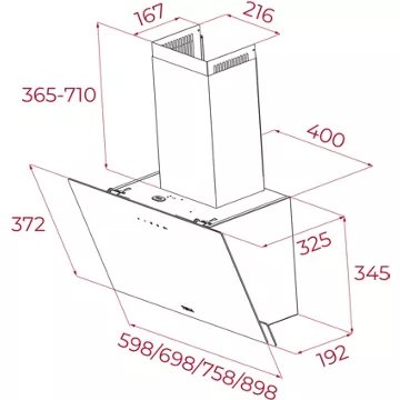 Hotte décorative murale							TEKA				DVN 94030 TTC BK