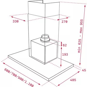 Hotte décorative murale							TEKA				DLH 686 T