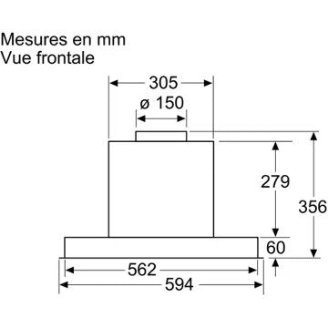 Hotte encastrable 							BOSCH				DBB66AF50 série 4