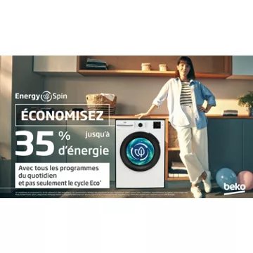 Lave linge hublot 							BEKO				BM3WFU47411B Energy Spin