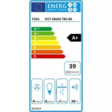 Hotte décorative murale							TEKA				DVT 68660 PRO TBS BK + KIT RECIRC.