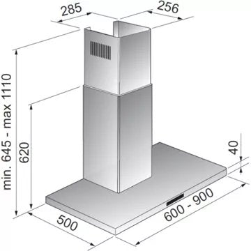 Hotte décorative murale							AIRLUX				AHBF971BK