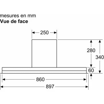 Hotte encastrable 							NEFF				D95XAM2S0 N70