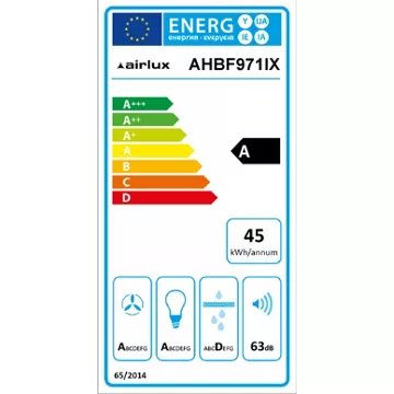 Hotte décorative murale							AIRLUX				AHBF971IX