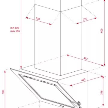 Hotte décorative murale							TEKA				DLV 68660 TOS BK