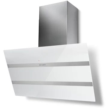 Hotte décorative murale inclinée							FABER				STEELMAX 800 BLANC/INOX