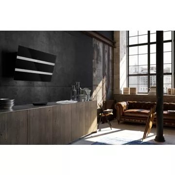 Hotte décorative murale inclinée							FABER				STEELMAX 800 NOIR/INOX