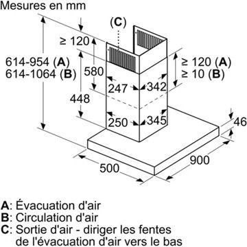 Hotte décorative murale							NEFF				D95BMP5N0