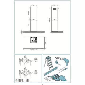 Hotte décorative murale							FALMEC				LUMEN1230