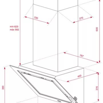 Hotte décorative murale							TEKA				DLV 98660 TOS WH