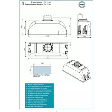 Hotte encastrable 							FALMEC				GRUPMU3310