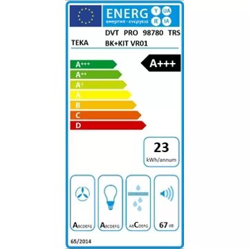 Hotte décorative murale							TEKA				DVT PRO 98780 TRS BK