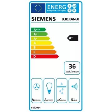 Hotte décorative murale inclinée							SIEMENS				LC81KAN60