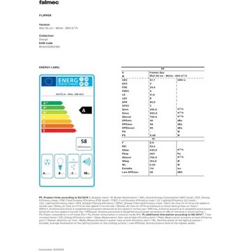 Hotte décorative murale							FALMEC				FLIPPER1210