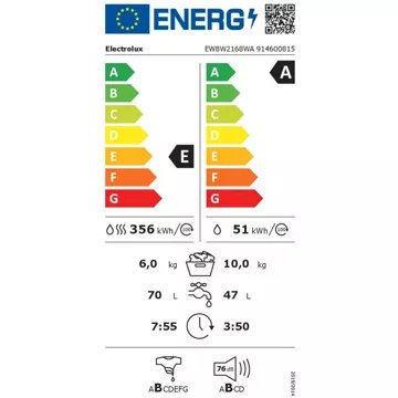 Lave linge séchant hublot 							ELECTROLUX				EW8W2168WA Reconditionné