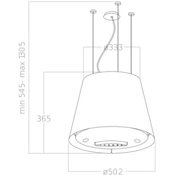 Hotte décorative îlot							ELICA				EASY UX WH/F50